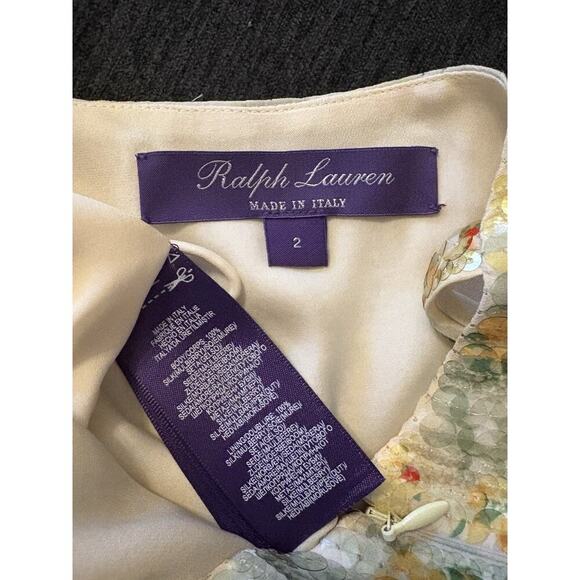 Ralph Lauren Purple Label Silk Sequin Tank Dress Top Floral Cami Blouse Runway 2 - Picture 11 of 14